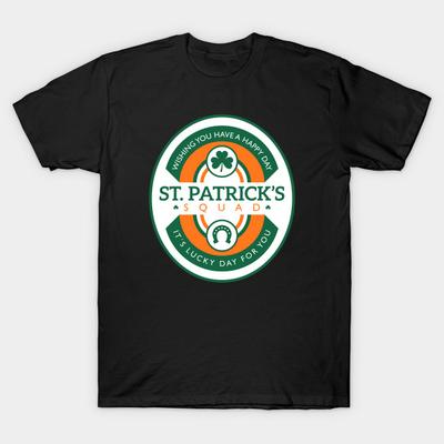 Asian Size Men Print T-shirt St Patricks Day Squad - Its A Lucky Day For You No-Cut Heat Transfer Print Cotton Tshirt