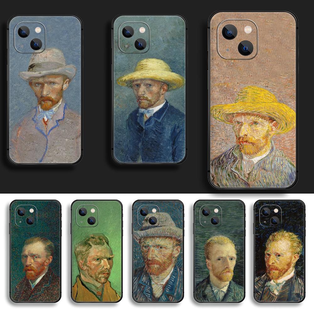 Husă pentru telefon autoportret Van Gogh Coque pentru Iphone Xiaomi Mi Samsung Galaxy Redmi Note AS 11 12 13 14 15 22 23 24 5G Pro Plus Max Fe Ultra