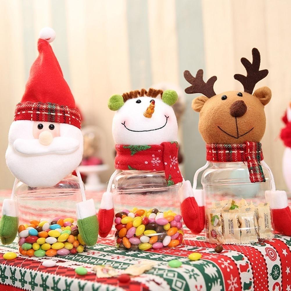 Friends Child Kid Christmas Flannel Candy Jar Storage Bottle Sweet Gift