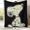 Süßer Snoopy Hunde Cartoon Flanelldecke, Ultra Weiche Warme Plüschdecke für Zuhause Schlafzimmer Bett Sofa Abdeckung Camping Picknick Geschenk