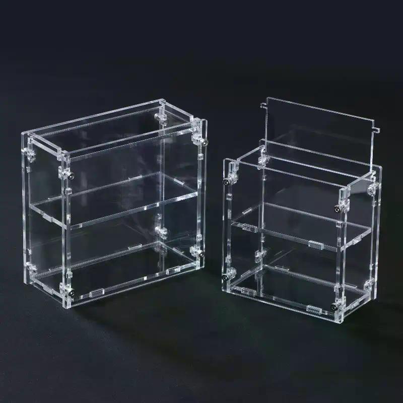 1 Set Acrylic Dust-Proof Showcase & Storage Organizer Box 1/64 Diecast Model Car Display Case With Cover For MiniGT Tomica