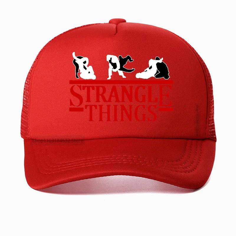 

Jiu Jitsu Strangle Things Men Baseball Cap BJJ MMA Funny Dad Hat Casual Mesh Breathable Snapback hats Adjustable
