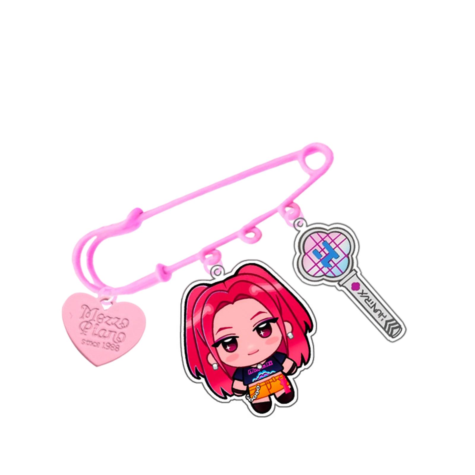 

Girl Group Cartoon Acrylic Keychain Brooch Peripheral Pin Pendant One Size