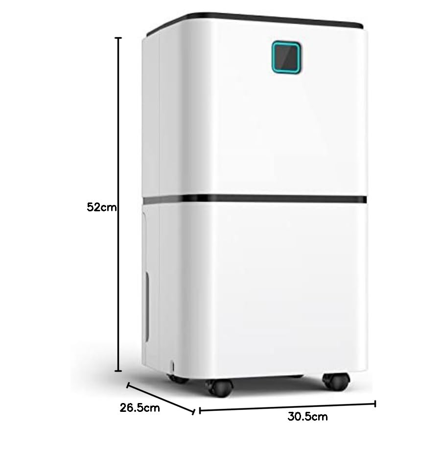 HUMILABS OL12-BD023F 12L Dehumidifier with Humidity Indicator Lights, 2L Water Tank, 24H Timer, 3 Modes, Coverage Area 15-25m²