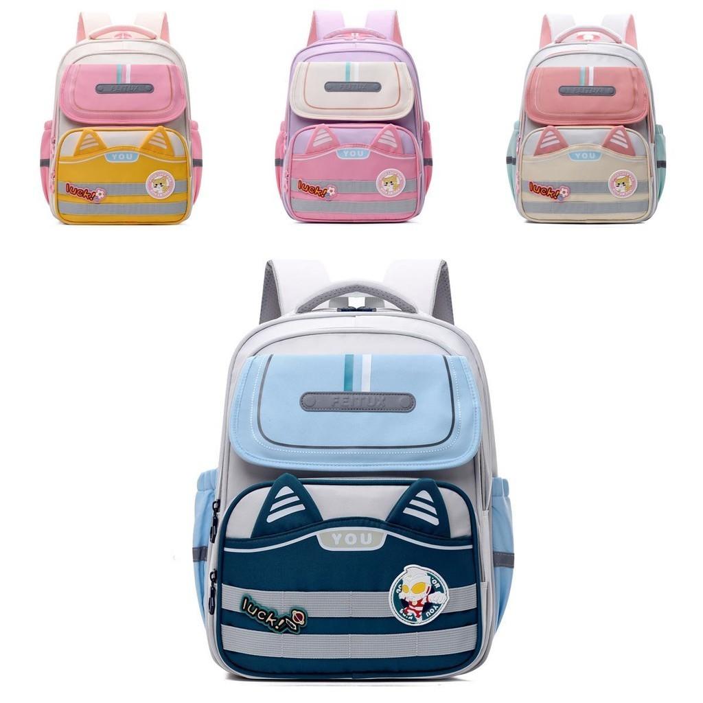 Fashionable Lightweight Backpack For Elementary Students Cute Nylon Cartoon Design