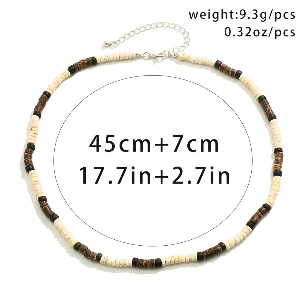 Mode Herren Sommer Strand Holzperlen Surfer Halskette Einfach Geometrisch Tribal Ethnisch Handgefertigt Kette Steampunk Herren Schmuck Geschenk