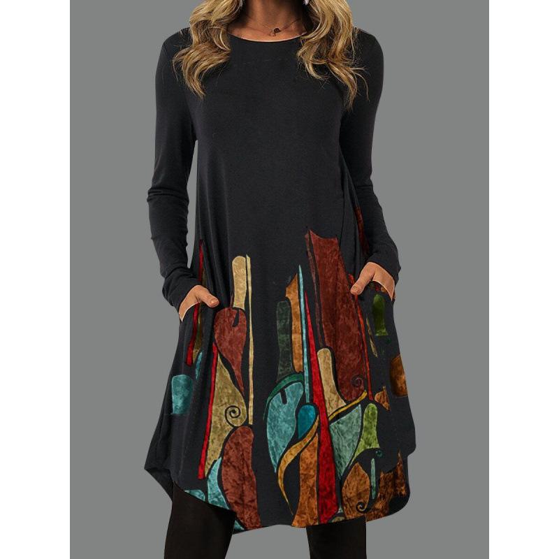 

Ethnic Style Fashionable Casual Spring and Autumn Dress S