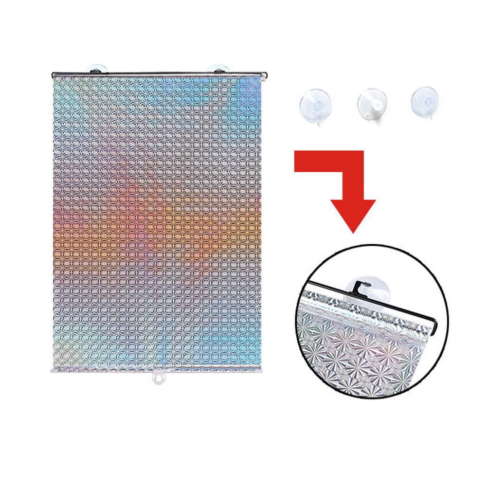 Car Retractable Sun Front Car Windshield Sun Thermal Curtain Insulation Automatic Rolling Protection Car Shade Curta N5M2