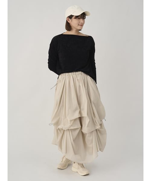 Emi Tucked Drawstring Volume LGRY Women's Skirt, 13WFS254079,