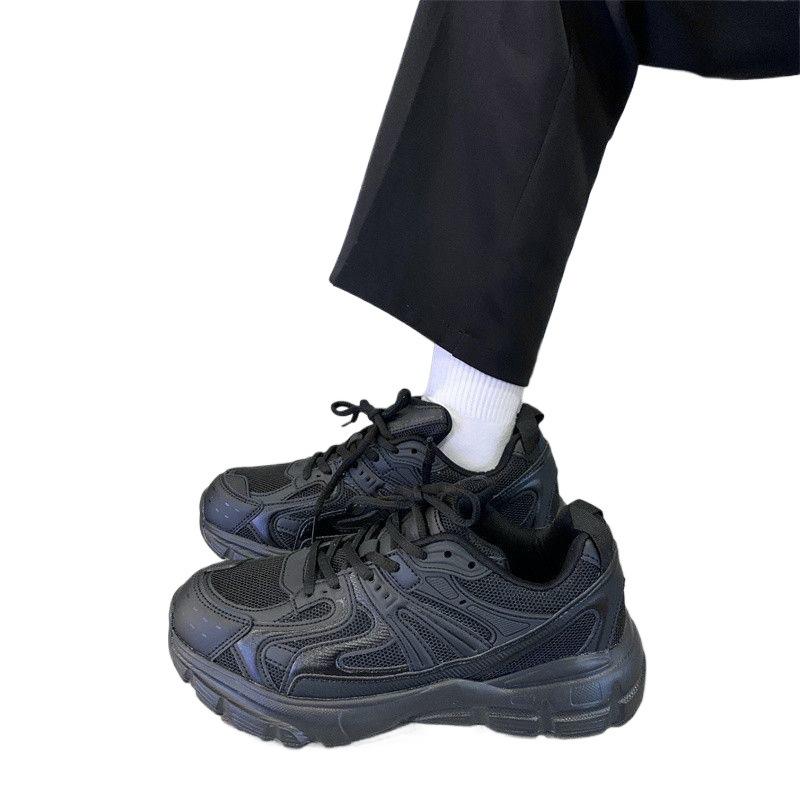 Shoes Women's Lightweight Platform Hong Kong Style Dad Shoes Women's 2025 New Spring Black Campus Style Couple Casual Shoes