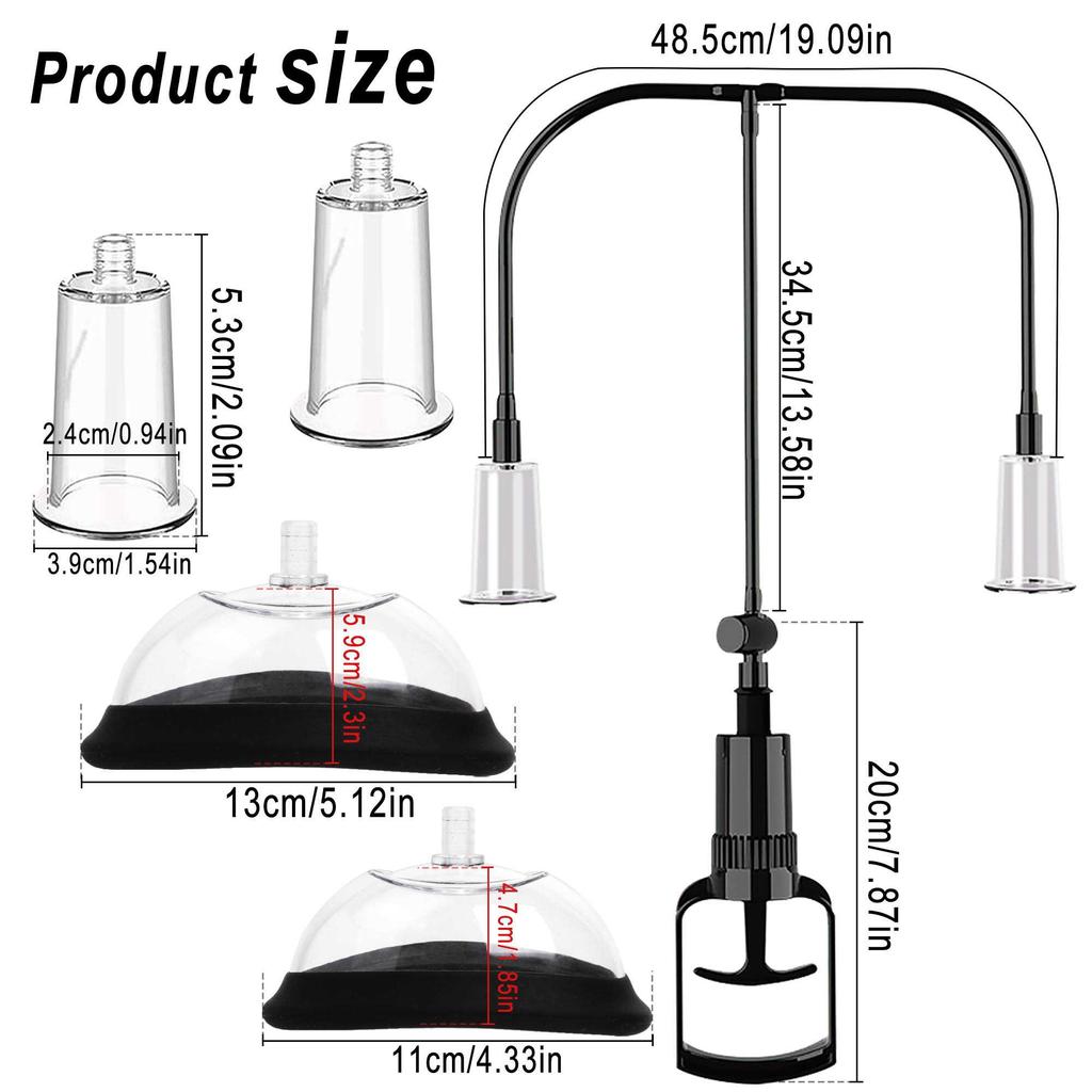 Manual Pussy Pump Vagina Clitoris Sucker Female Breast Teasing Vacuum Negative Pressure Chest Massage Enlargement Training Toy