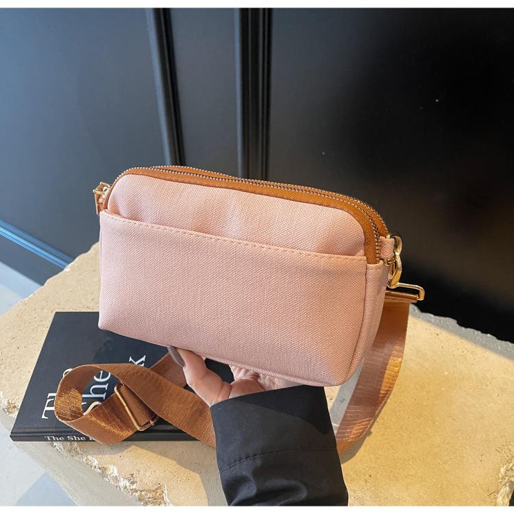 Fashion Messenger Bag Small Square Bag Women's Bag Niche Solid Color New Versatile Simple Women's Shoulder Bag