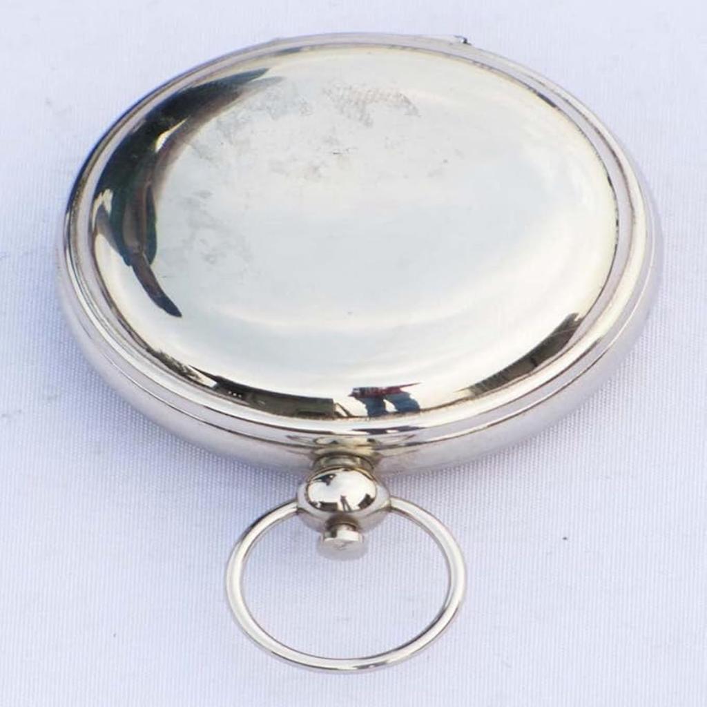 Nickel Plated Brass Pocket Compass Push Button Nautical Compass Maritime Gift