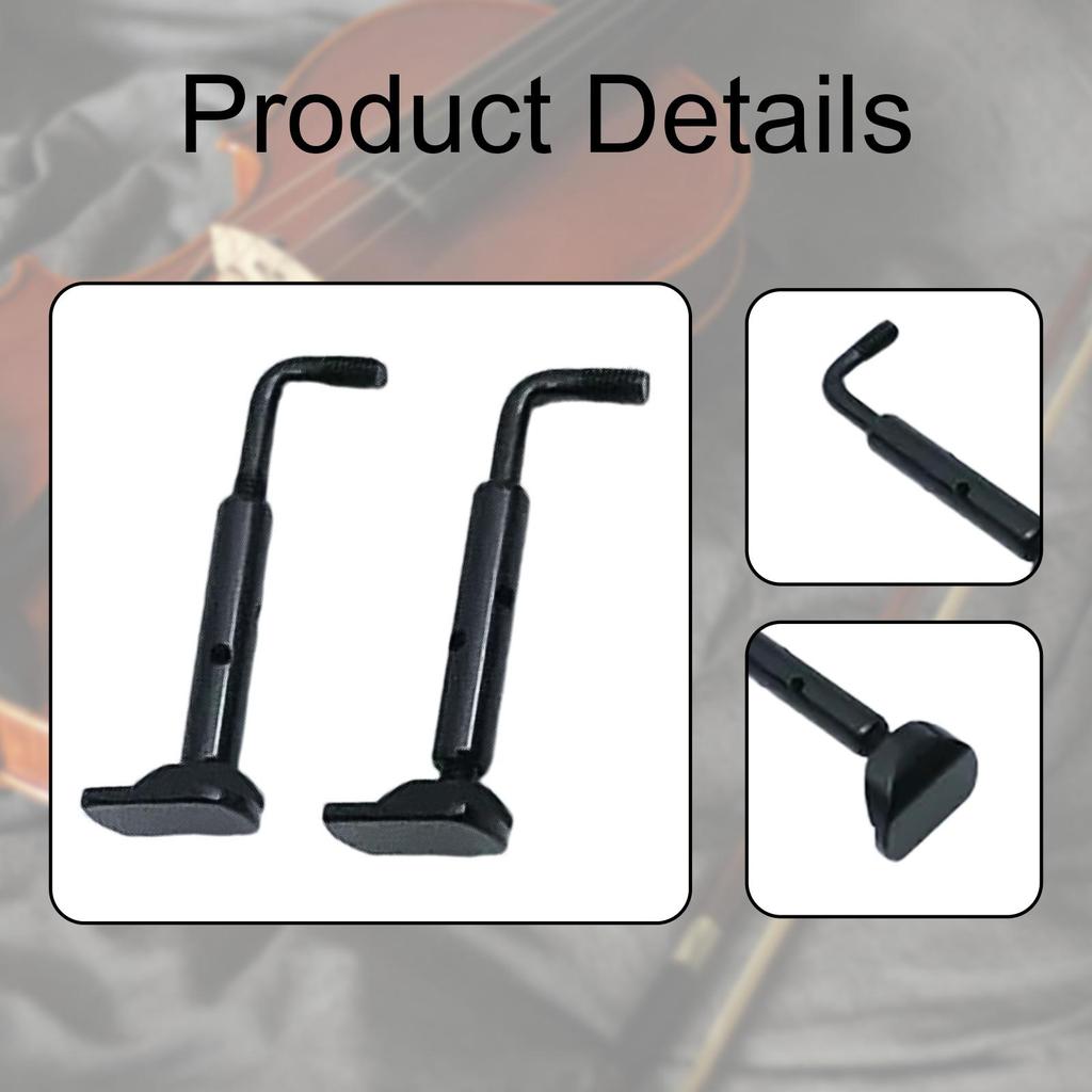 2 Pieces 4/4 Violin Chinrest Screws Sturdy Replacement Metal Easy Installation and Removal Musical Instrument Components