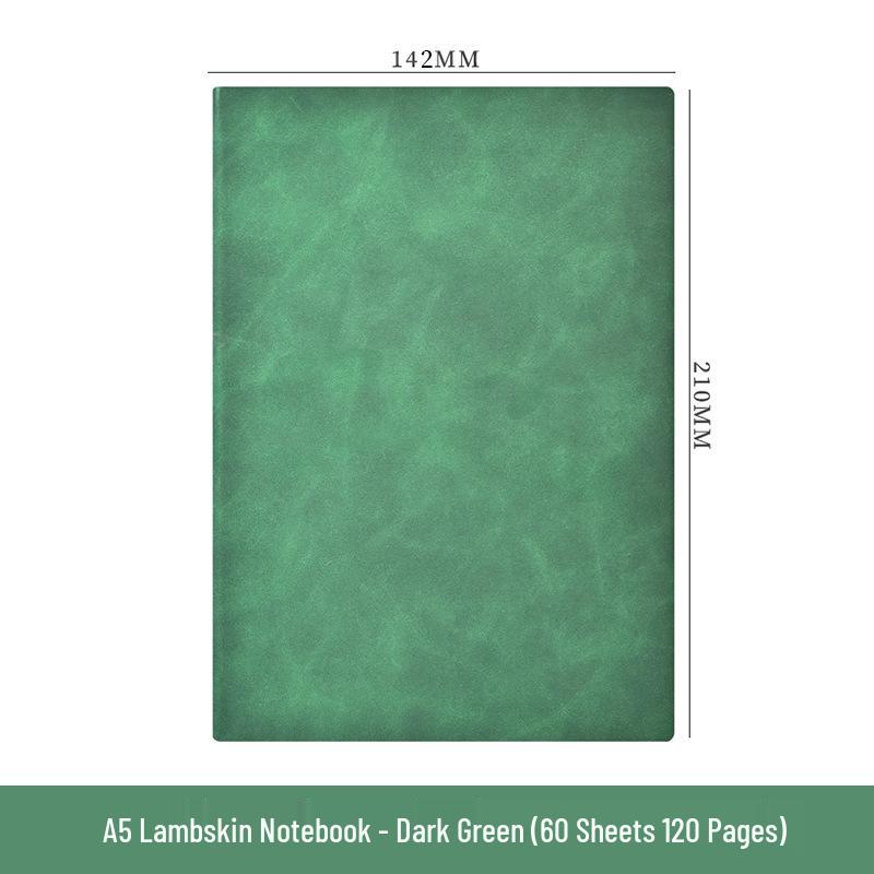 A5 PU Leather Sheepskin Notebook with Custom Logo - Business Diary & Meeting Minutes Book