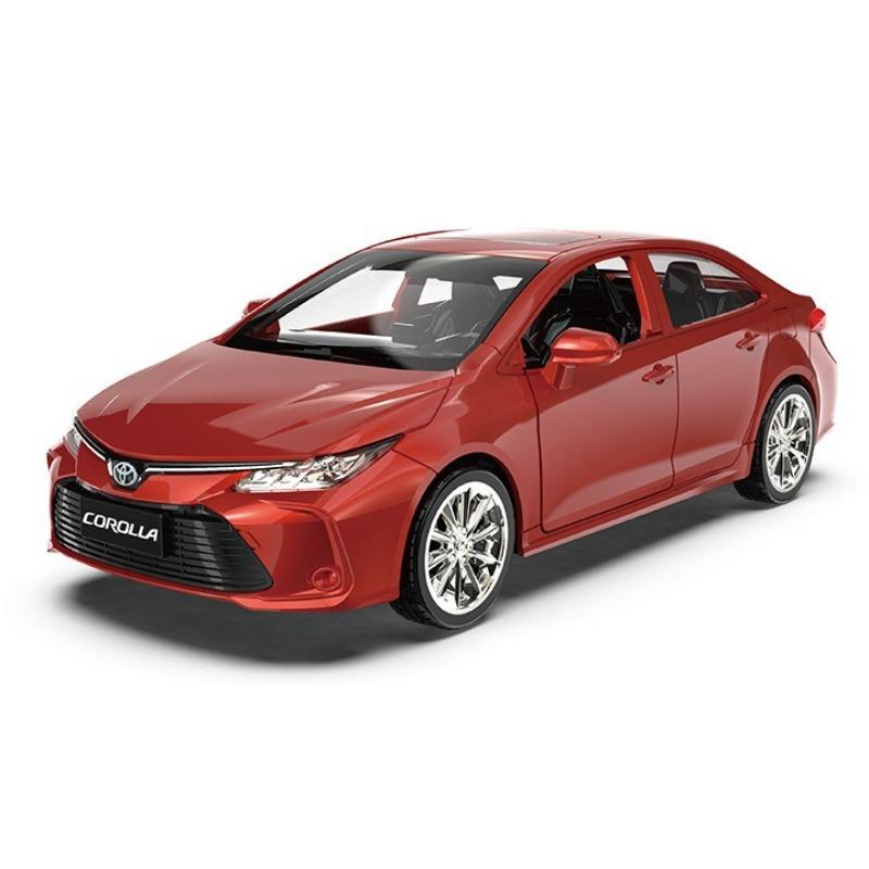 

1/43 Модель автомобиля Toyota Corolla из сплава Литые и игрушечные транспортные средства Миниатюрная масштабная модель автомобиля для детей Коллекционные украшения Подарки на день рождения красный