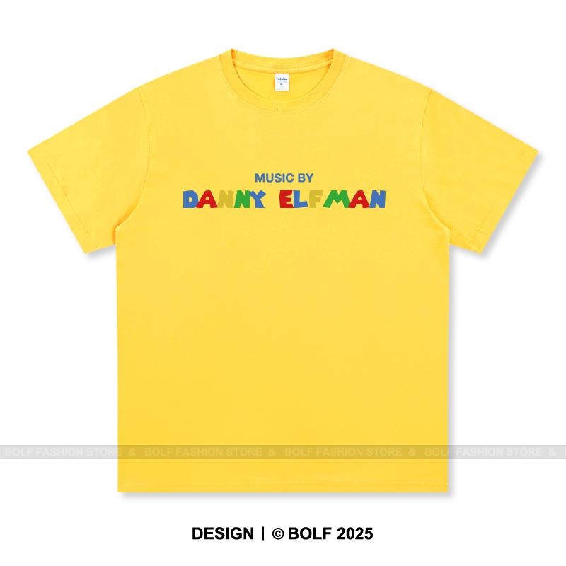 Women's Music By Danny Elfman Printed T-Shirt 100% Cotton Oversized Graphic Tees for Men Summer Tops Film Score Streetwear