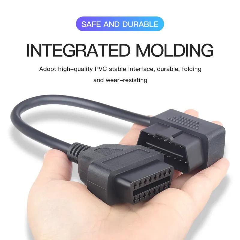 Jieyuan OBD16-Pin Male To Female Conversion Cable OBD2 Extension Cable Connector Adapter Used For Diagnostic Tools