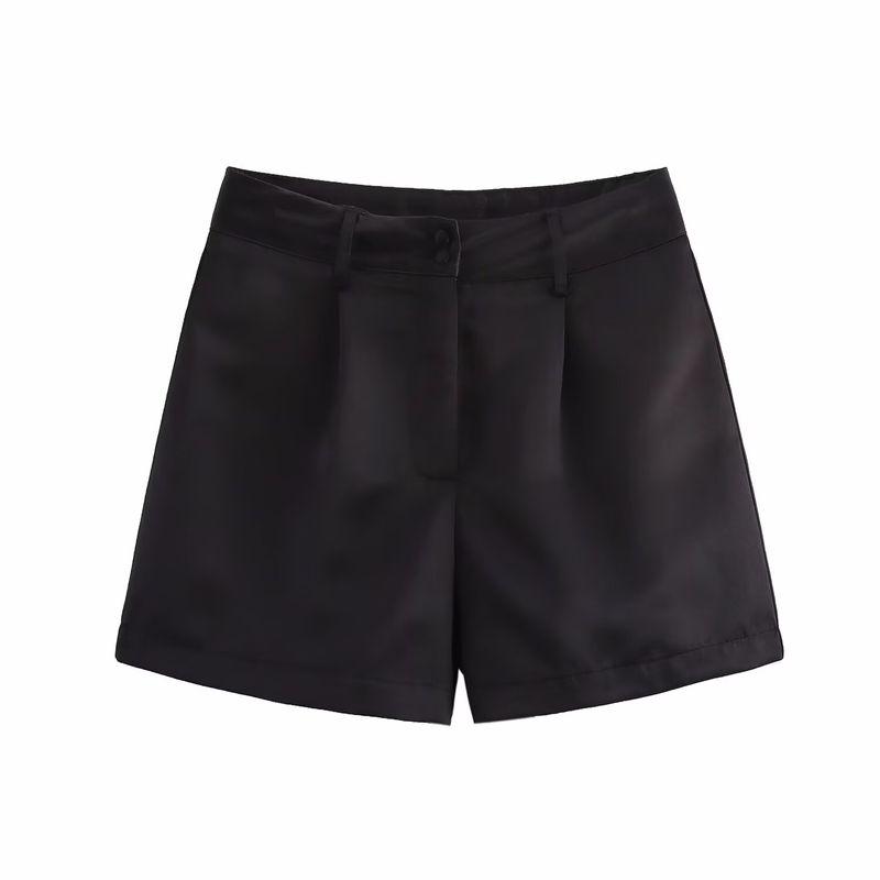 Kaslead New Arrival Women's Clothing Fashion Style Stylish Simple and Versatile High Waist Bag Buckle Multicolor Shorts