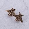 1Pair Clothing Accessories Retro Gold Silver Color Metal Men Women Bee Brooches Suit Collar Pins