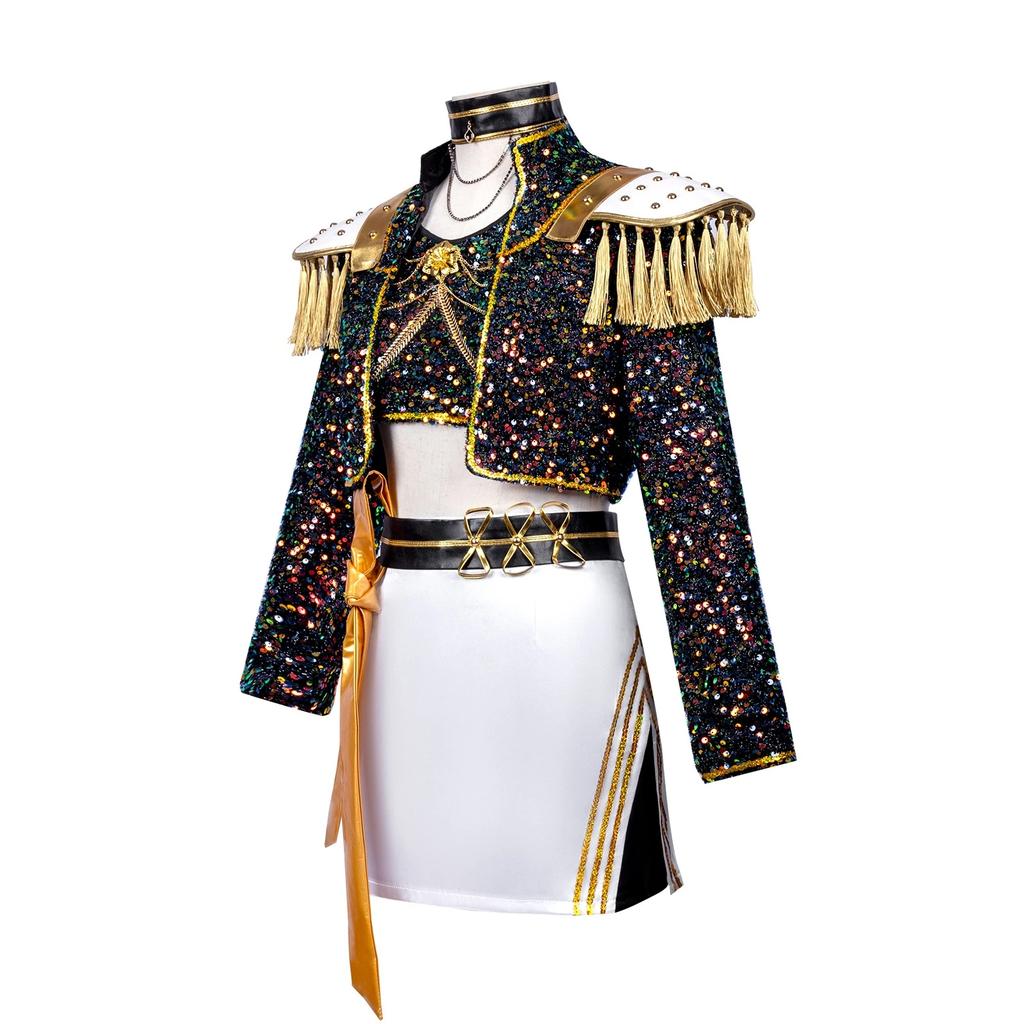 Girls Roleplay Glitter Costume Cosplay Shiny Costume Cosplay Disguise for Women Suit Outfits Halloween Xmas Carnival Party Suit