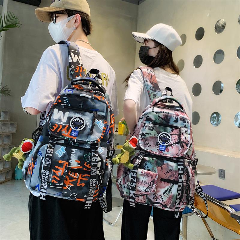 Graffiti School Bag Sports Bag College Student Men Women Backpack