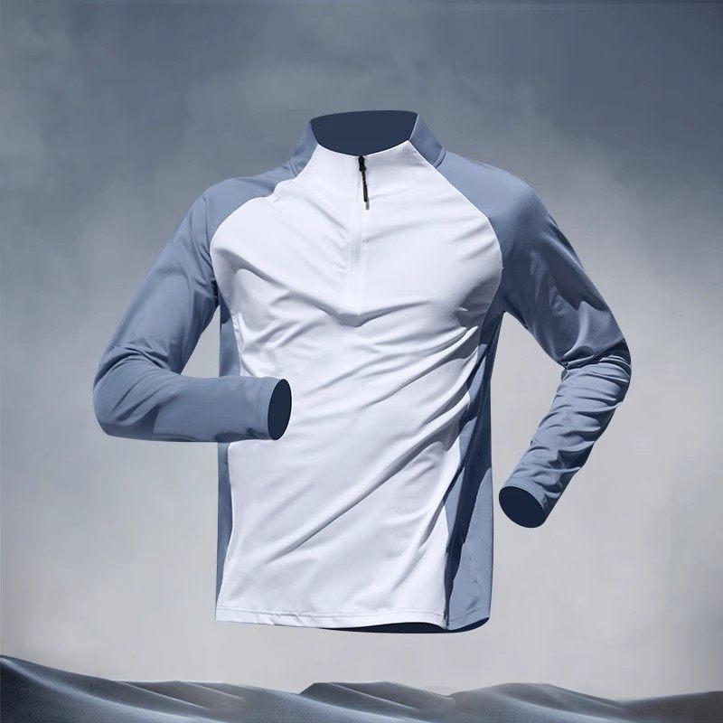 Men's Outdoor Quick-Dry Cycling & Running Half-Zip Long-Sleeve Training Jacket