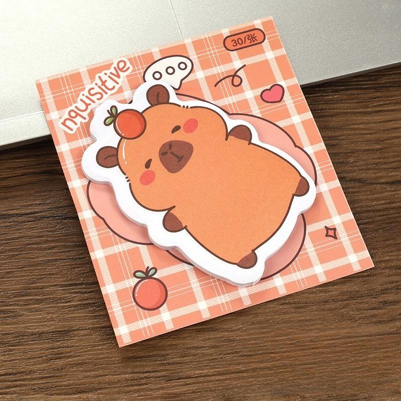 36Pcs Creative Capybara Memo Pad Cute Cartoon Sticky Notes Message Sticker Book Kawaii Writing Pads School Office Supplies