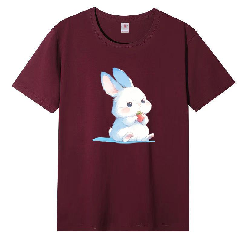 Summer New Short-sleeved T-shirt Female Cotton Loose Korean Ins Women's Cartoon Printing Half-sleeved Blouse