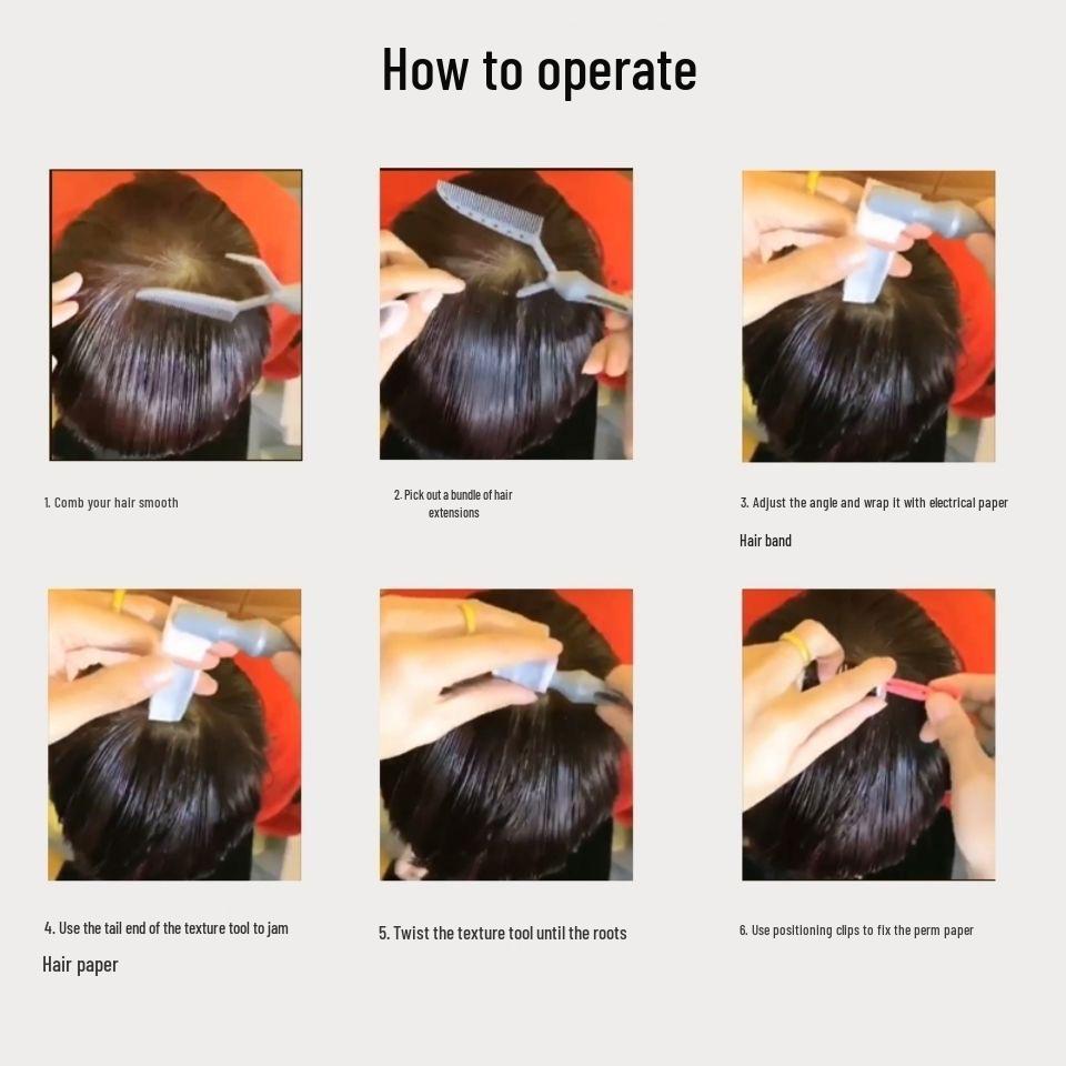 Hairdressing Positioning Perming Comb for Curling and Styling