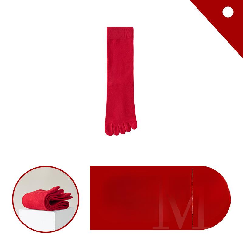 

Red Five-fingered Socks, Men s Mid-calf, Big Red Couple s Two-toed Socks, Women s Couple s Long-calf Five-toed Two-toed Socks women