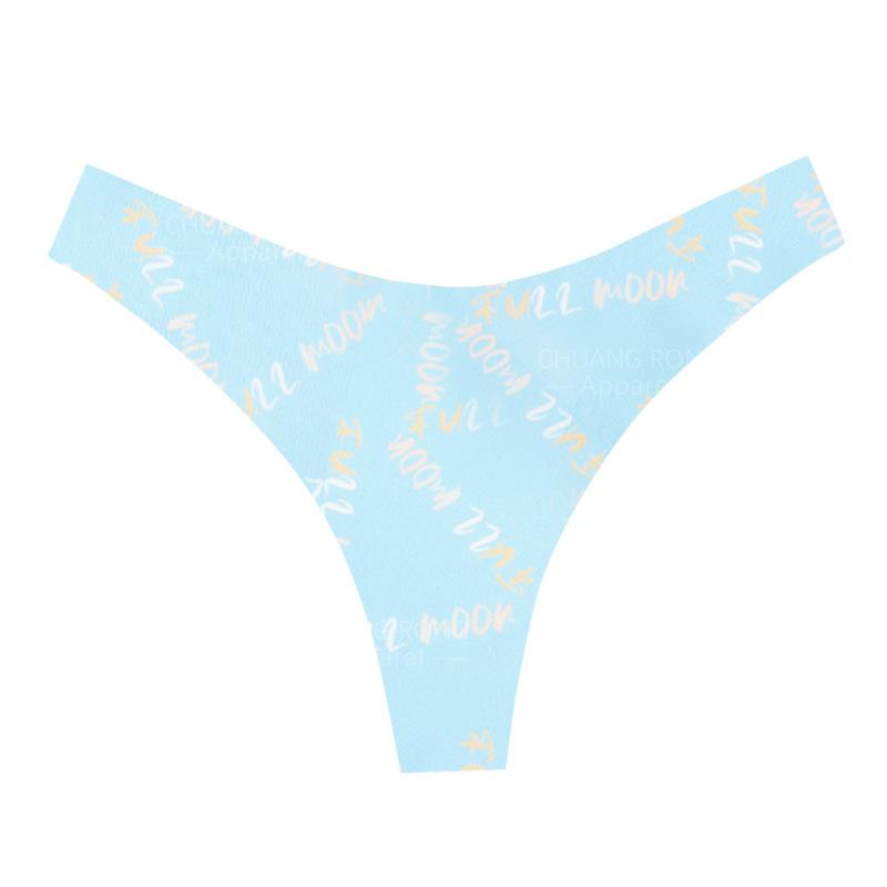 

European and American sexy letter printing one-piece underwear women s skin-friendly pure cotton crotch breathable girl fitness large-size briefs S