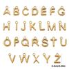 26 Piece Miniature Letter Charms With Vacuum Plating For Custom Jewelry Design Allergy Resistant Metal Accessories