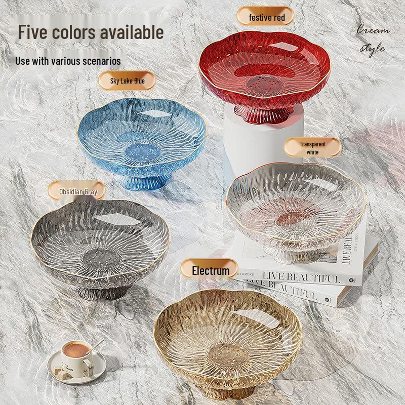 Ru Han Light Luxury High-Foot Draining Fruit Plate Set