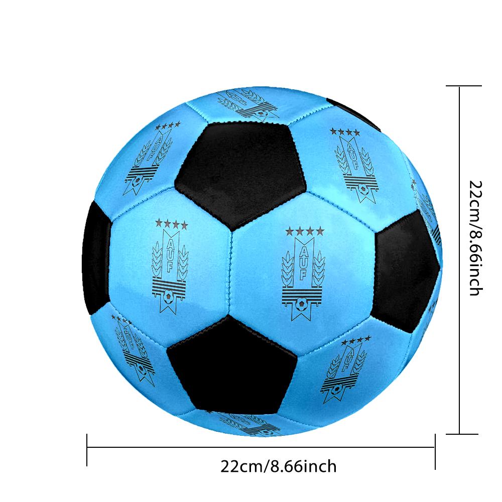 SIZE 5 Uruguayan Football Association Soccer Ball Colorful All Ages Machine Stitched PVC Competition Ready Durable High-Bounce