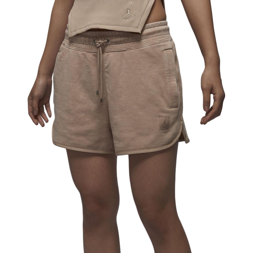 Jordan Flight Fleece Casual Shorts Women's Khaki FN5748-244