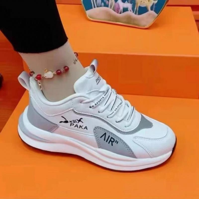 Sports shoes autumn and winter leather surface fashionable versatile casual shoes comfortable soft sole soft surface running men's and women's shoes