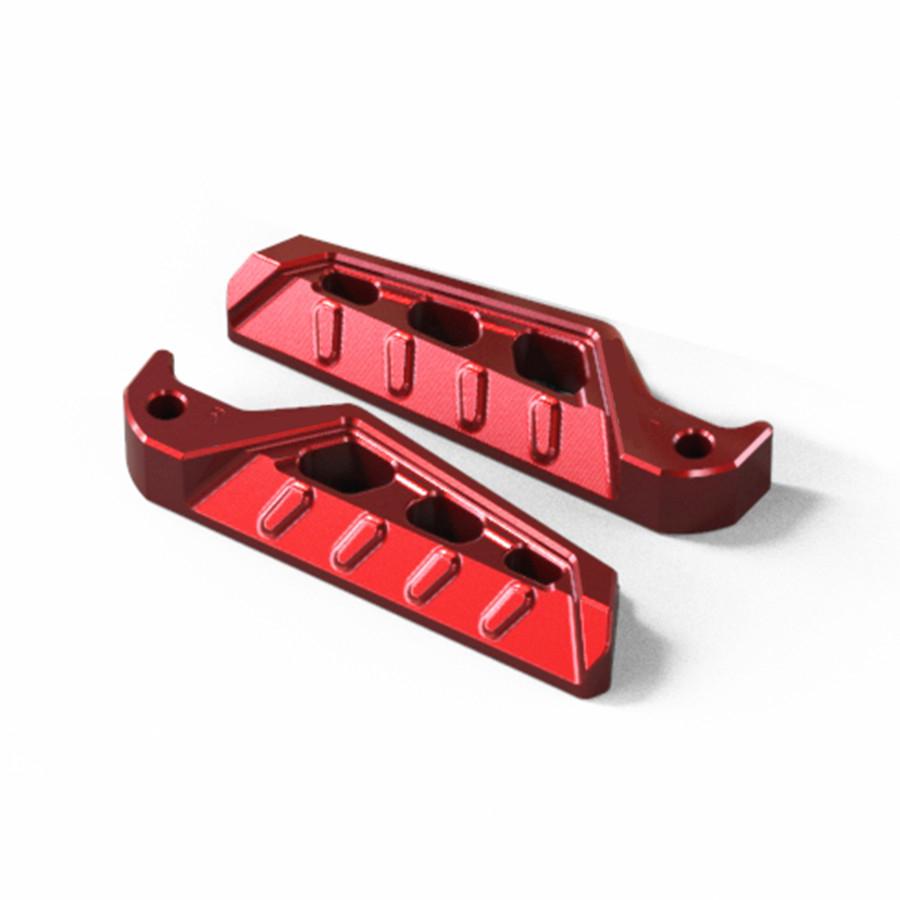 1Pair Red CNC Motorcycle Rear Rotary Pedal For Yamaha NMAX155 AEROX155 TMAX530