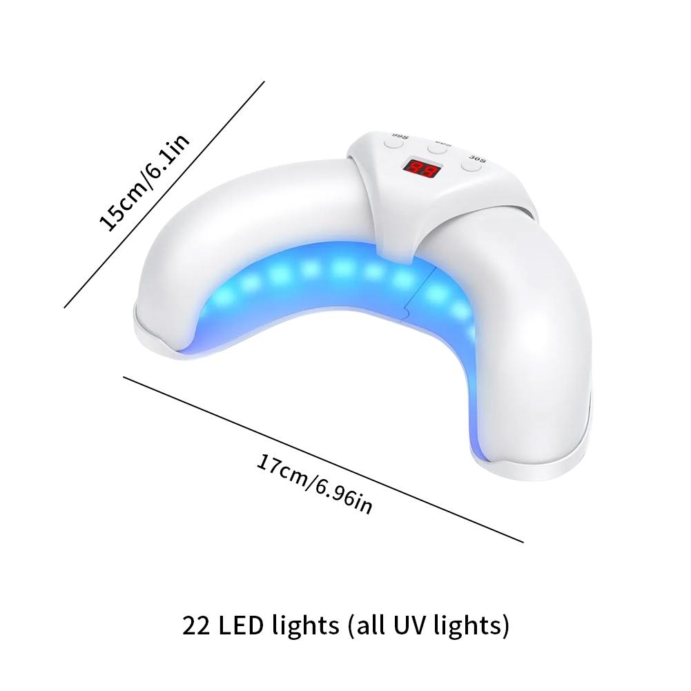 UV LED Nail Lamp Foldable Professional Curing Lamp with Display Screen Nail Art Lamp for Fingernail & Toenail Gel Based Polishes