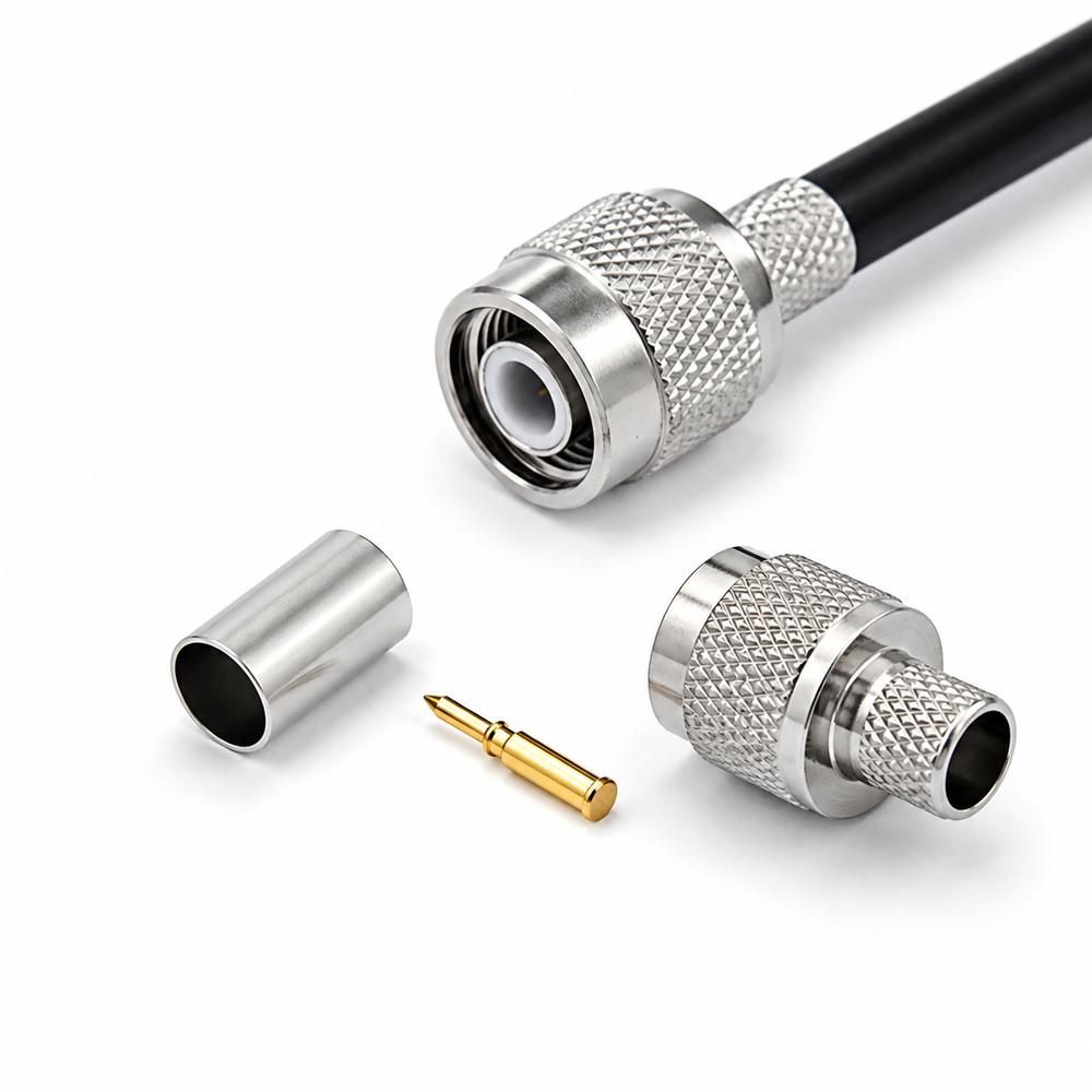 Crimp Termination RF Coax Connector Threaded Coupling Coaxial Connector  Hardware Accessories