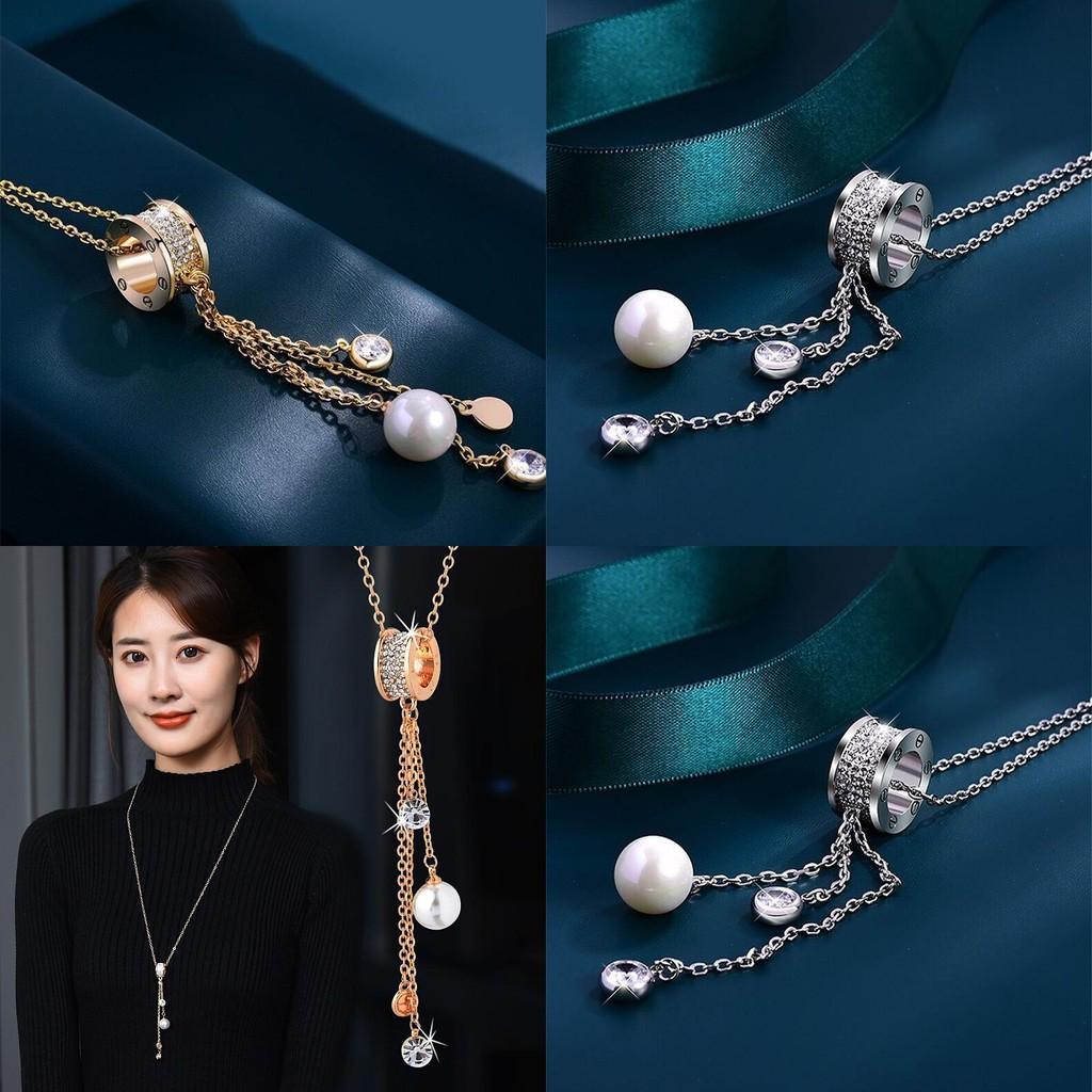 Sweater Fashionable Long Necklace For Women In Silver And Gold With Elegant Tassels For Occasion Any