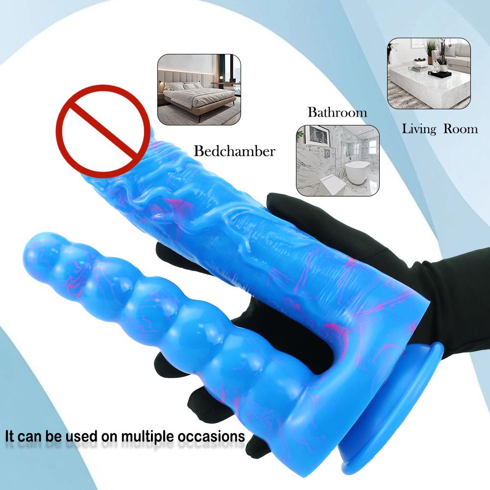 Extra-Large Dual-Headed Realistic Double Tube Dildo for Deep Insertion