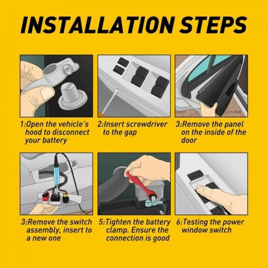 Hauptschalter für elektrische Fensterheber für Dodge Ram 1500 2500 3500 2009-2012 Fahrerseite EA