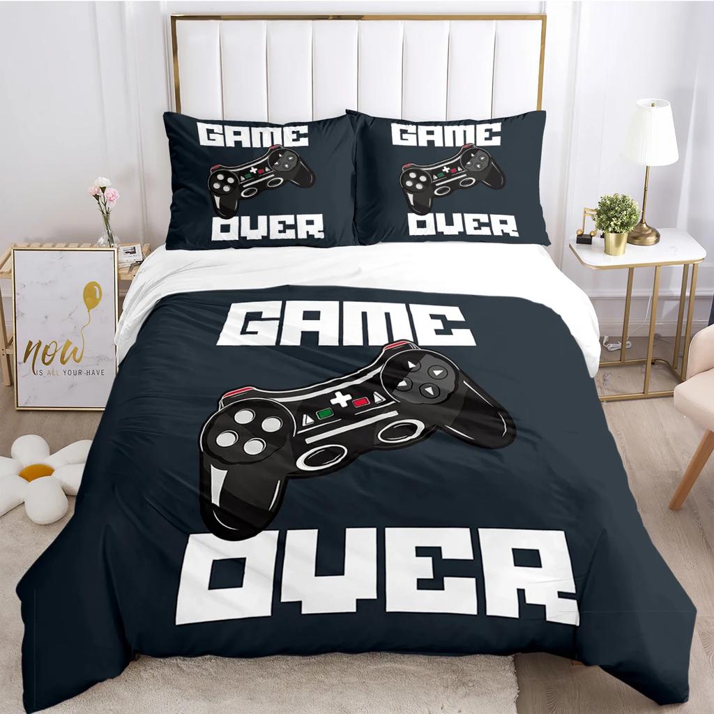 Gamer Game Controller Duvet Cover Comforter Bedding sets Soft Quilt Cover and Pillowcases for Teens Boy Single/Double/Queen/King
