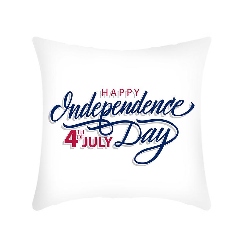 Independence Day Letter Flag Print Sofa Cushion Cover Home Holiday Pillow Cover