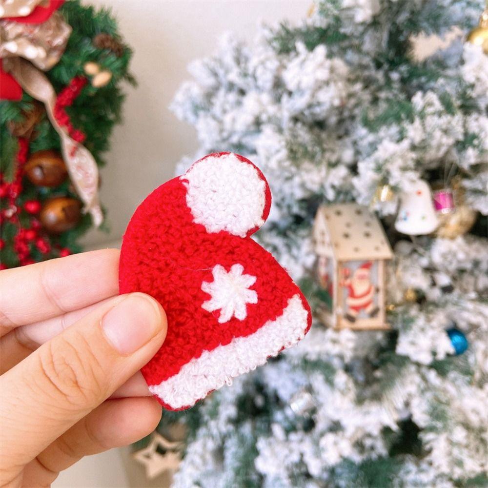 Gloves Christmas Hair Clip Snowman Santa Claus Hairpin Jewelry Plush Xmas Barrettes Christmas