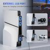 RGB Light Cooling Fan for PS5 Slim Console with 3 Fans USB 3.0 Port Quiet Cooling System for Sony PS5 Slim Gaming Accessories