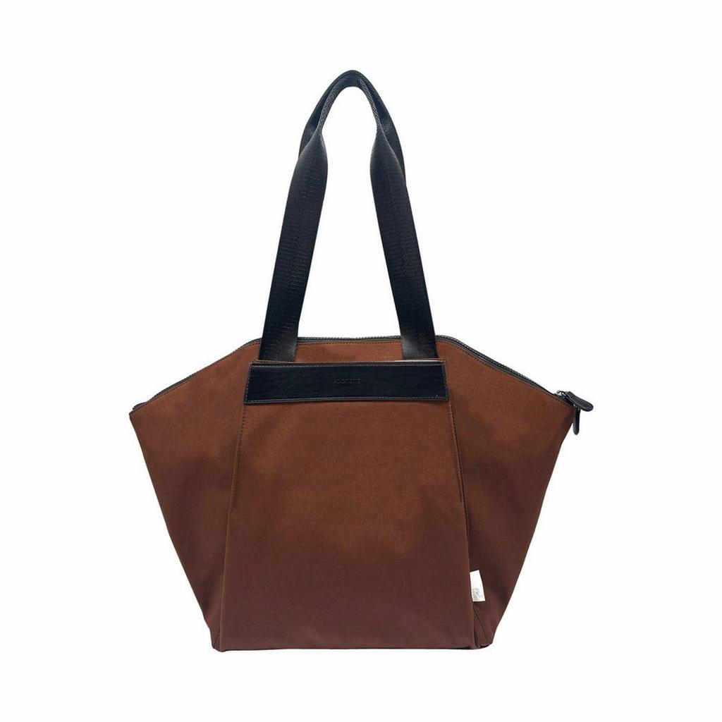 Rootote Tote Bag, Solid Color, Large Capacity, A4 Size, Shoulder Strap, Unisex, LT Medium, Front Opening - A 3669 (03 Cocoa Brown)