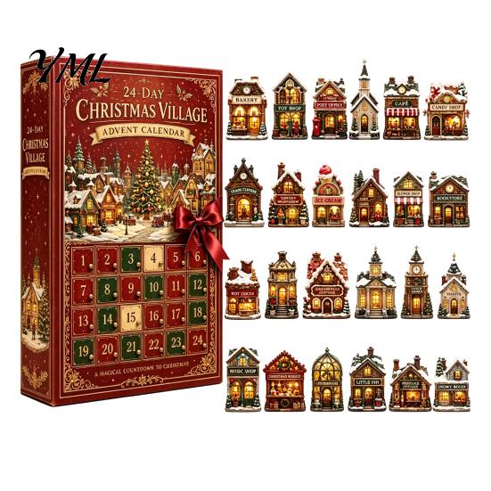 Christmas Advent Calendar 2024 2026 Nutcracker Calendar, 24-Day Acrylic Ornament Set with Classic Holiday Countdown Gift for Kids Soldier Figures,