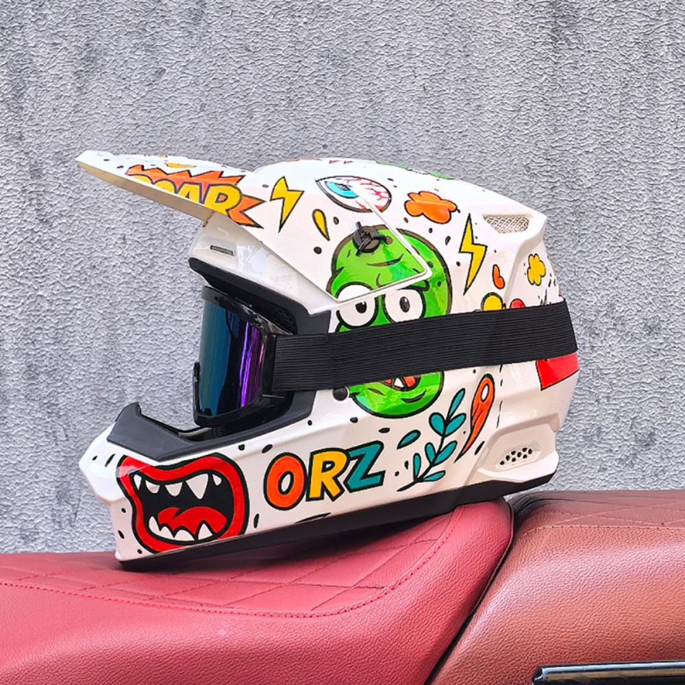 Red and Blue Downhill Helmets Off-road Full Helmets Mountain Bike Riding Safety Helmets Men's and Women's Cycling Forest Helmets